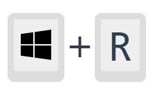 the Windows key plus R